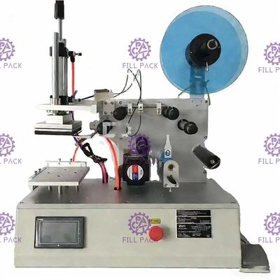 Labeller бутылки полуавтоматного квадрата плоский раздражает одиночное оборудование машины для прикрепления этикеток стикера бортовых или двойных сторон слипчивое